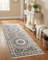 Persian Elegance Collection Area Rug -  Hamedan (Blue) Runner Blue  lifestyle 91