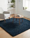 Plush Oasis Collection Area Rug - Serenity (Sapphire Blue) Square Sapphire Blue  lifestyle 59