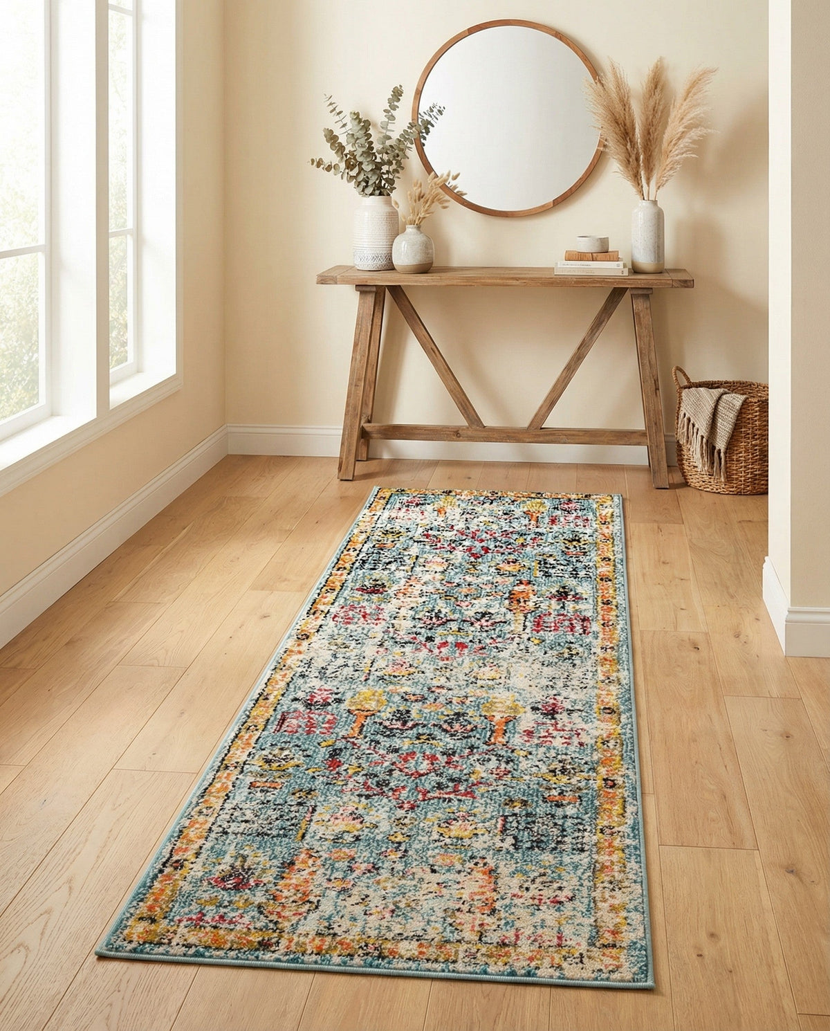 Sierra Collection Area Rug -  Shasta Runner Blue  lifestyle 65