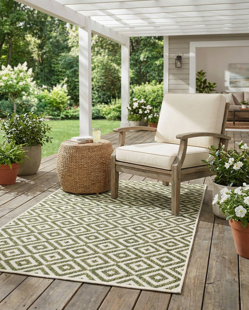Urban Oasis Rugs Collection Area Rug -  Rooftop (Green) Rectangle Green  lifestyle 21
