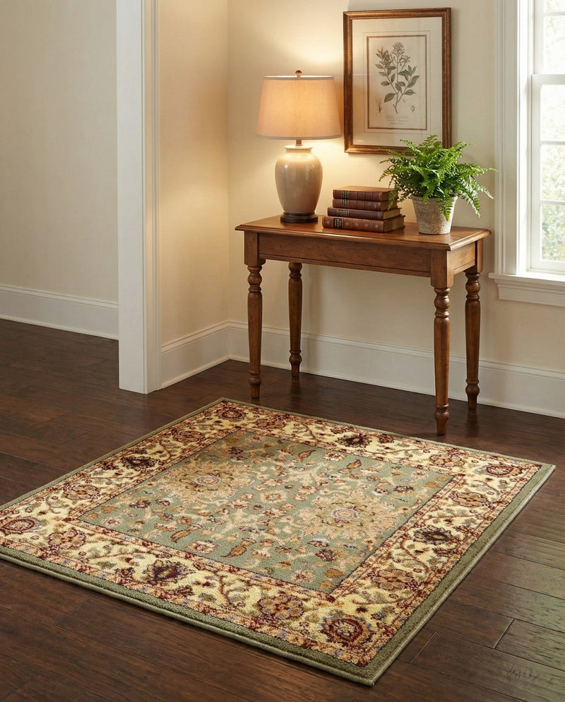 Jaipur Elegance Collection Area Rug -  City Square Light Green  lifestyle 67