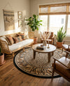 Savannah Sojourn Collection Area Rug -  Chobe Round Light Brown  lifestyle 58