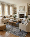 Coastal Manor Collection Area Rug -  Marina Rectangle Blue Gray  lifestyle 40