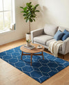 Trellis Mosaic Collection Area Rug - Arborville (Navy Blue) Rectangle Navy Blue  lifestyle 7