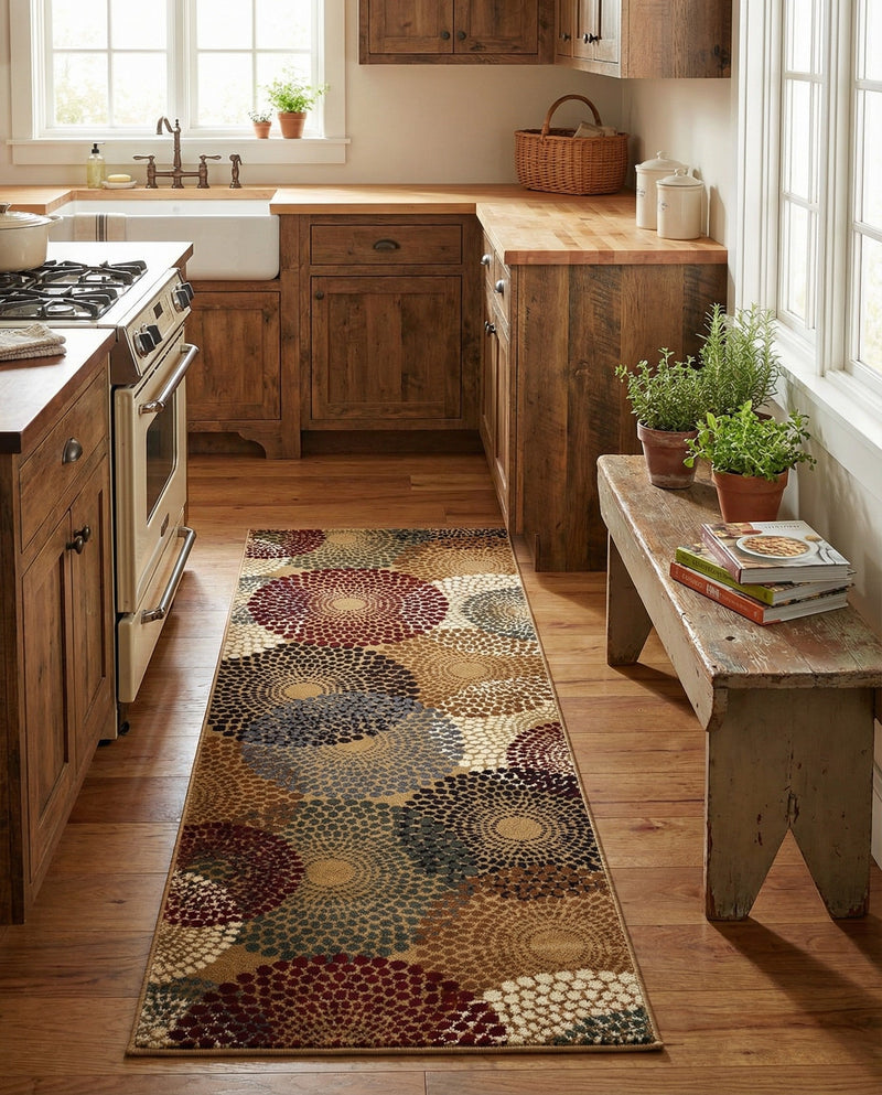 Bistro Lounge Collection Area Rug -  Cappuccino Runner Beige  lifestyle 59