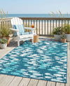 Seaside Haven Rugs Collection Area Rug -  Wavecrest Rectangle Blue  lifestyle 8