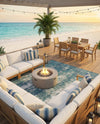 Seaside Haven Rugs Collection Area Rug -  Schooner Rectangle Blue  lifestyle 16