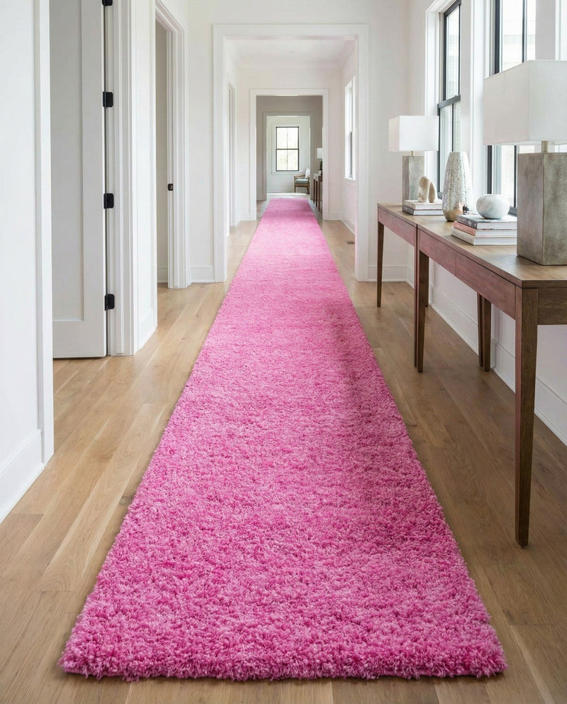 Plush Oasis Collection Area Rug - Serenity (Taffy Pink) Runner Taffy Pink  lifestyle 39