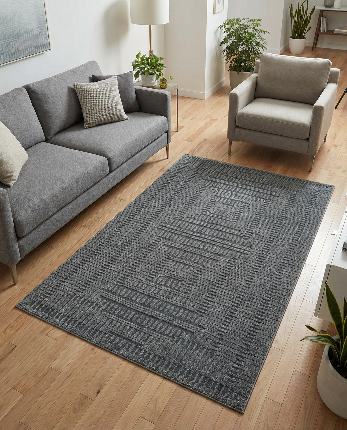 Haven Tapestry Collection Area Rug -  TranquilGlade Rectangle Serenity Blue  lifestyle 17