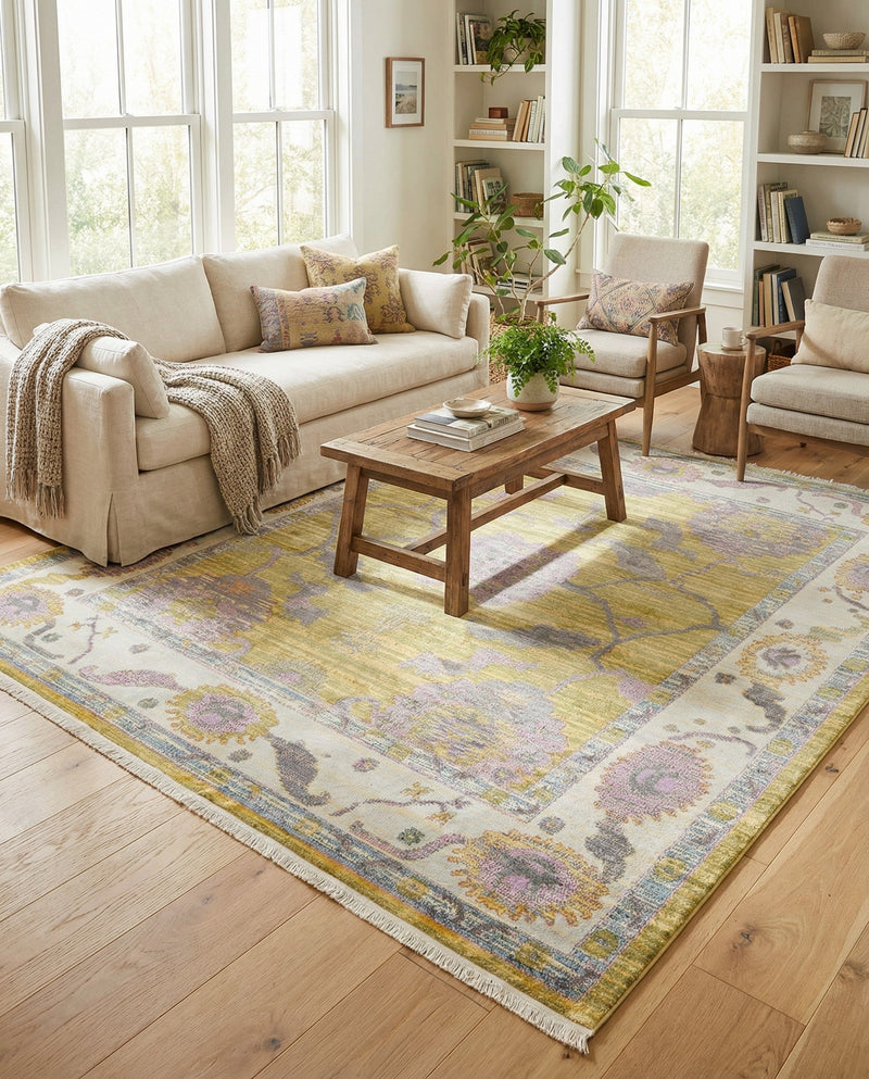 Arcadia Rugs Collection Area Rug - Eden (Green) Square Green  lifestyle 76