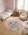 Wonder Tykes Collection Area Rug - Frolic Round Pink  lifestyle 7