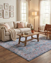 Zahara Oasis Collection Area Rug -  Marrakech Square Blue  lifestyle 51