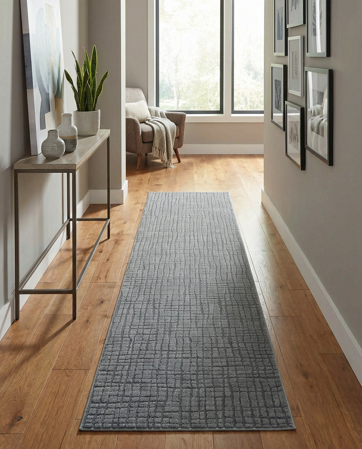 Haven Tapestry Collection Area Rug - WhisperingFalls Runner Serenity Blue  lifestyle 96