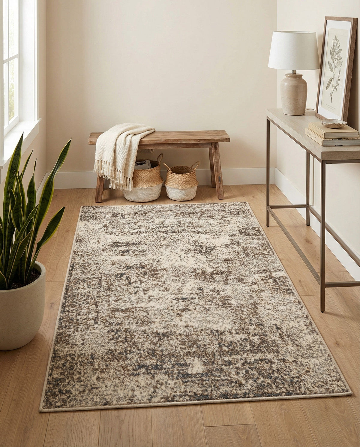 Gobi Sands Collection Area Rug -  Badain Rectangle Cream  lifestyle 41