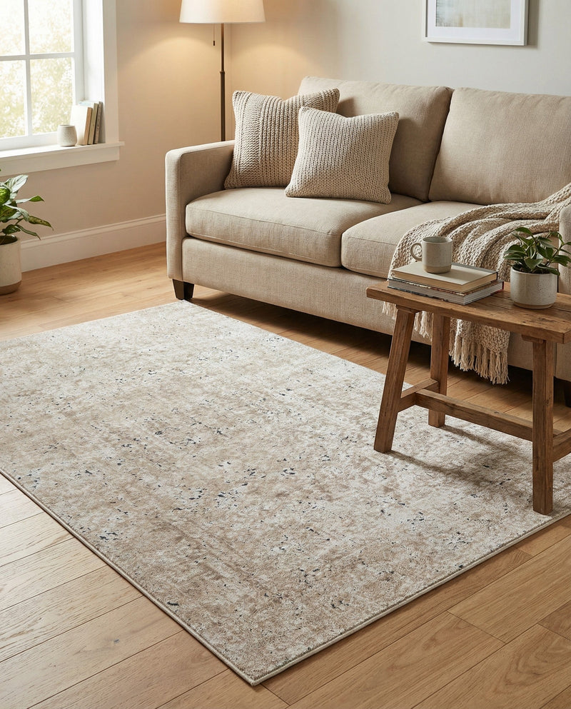 Coastal Manor Collection Area Rug -  Wavecrest Rectangle Beige  lifestyle 39