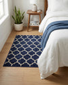 Lattice Gardens Collection Area Rug -  Bloomfield (Dark Blue) Rectangle Dark Blue  lifestyle 17