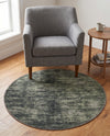 Sahara Essence Collection Area Rug - Oasis (Green) Round Green  lifestyle 75