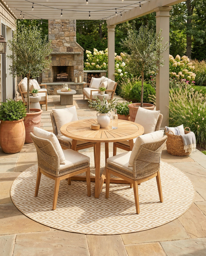 Urban Oasis Rugs Collection Area Rug -  Rooftop (Beige) Round Beige  lifestyle 67