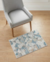 Dresden Elegance Collection Area Rug - Meissen Rectangle Blue  lifestyle 21