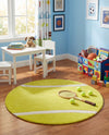 Whimsy Wonders Wool Collection Area Rug -  Tundra Round Yellow  lifestyle 12