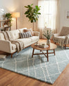 Cozy Haven Shag Collection Area Rug - Serenity (Sage Green) Rectangle Sage Green  lifestyle 18
