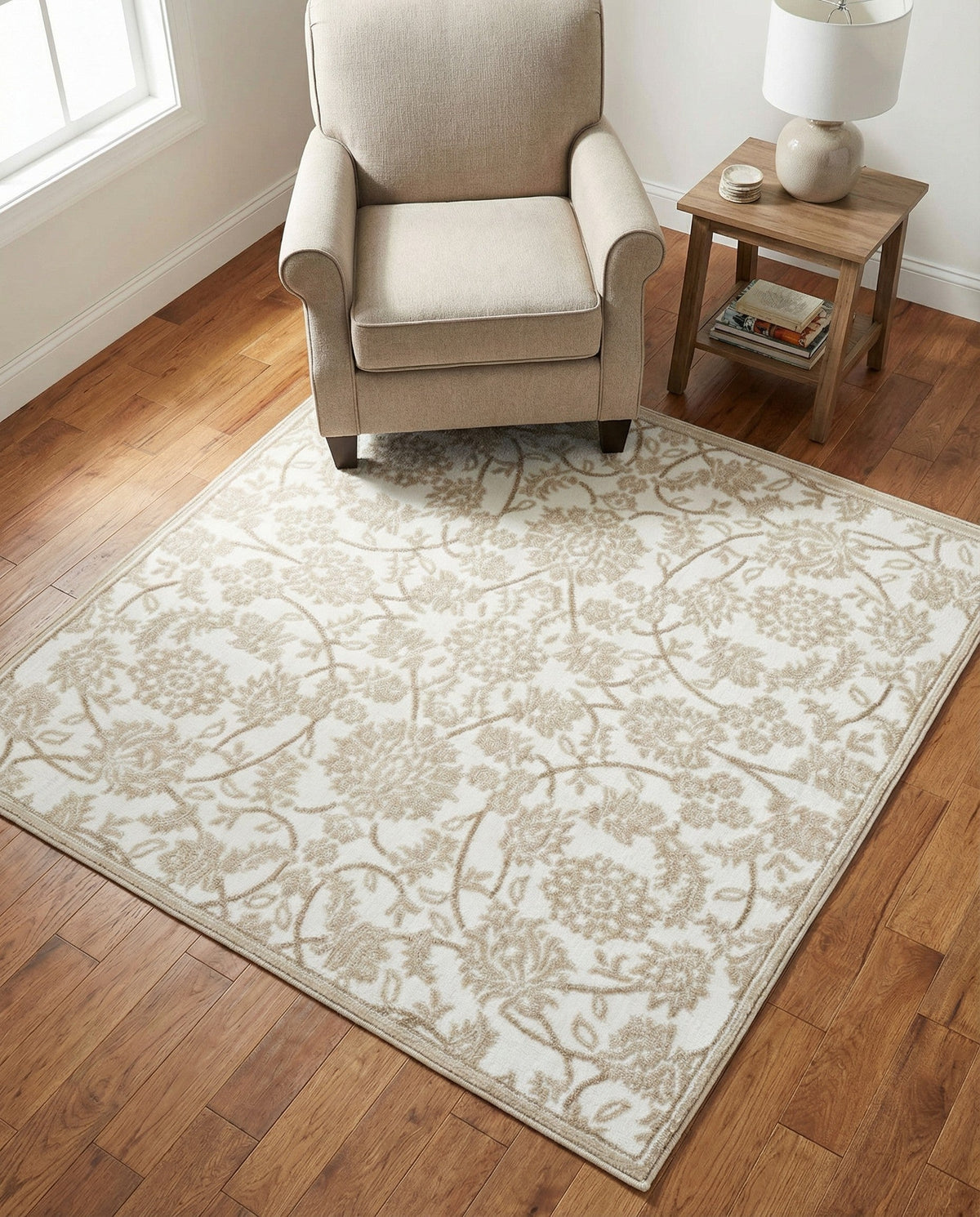 Andes Summit Collection Area Rug -  Chimborazo Square Snow White  lifestyle 78