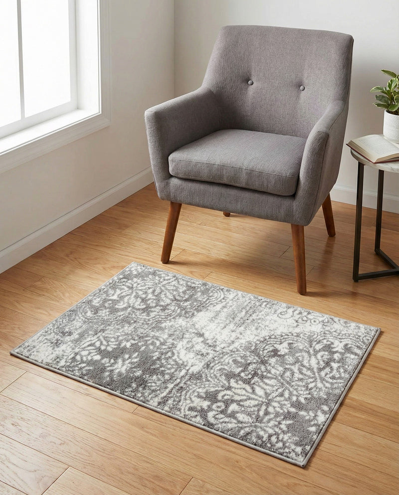 Riviera Elegance Collection Area Rug -  Monaco (Light Gray) Rectangle Light Gray  lifestyle 9