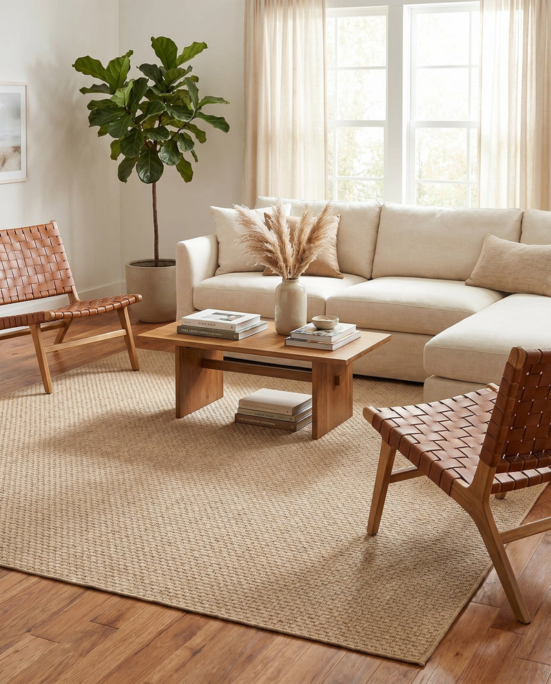 Sahara Sands Collection Area Rug -  Rosetta Square Natural  lifestyle 60