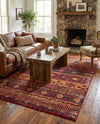 Geneva Terrace Collection Area Rug - Montreux Rectangle Rust Red  lifestyle 46
