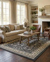 Isfahan Elegance Collection Area Rug - Naghsh-e Jahan (Black) Rectangle Black  lifestyle 31