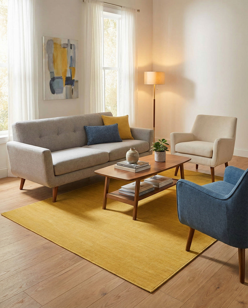 Soho Elegance Collection Area Rug - Chelsea (Gold) Rectangle Gold  lifestyle 10