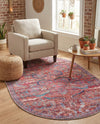 Zahara Oasis Collection Area Rug -  Tangier Oval Rust Red  lifestyle 67