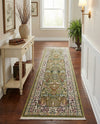 Persian Elegance Collection Area Rug -  Kerman (Green) Runner Green  lifestyle 91