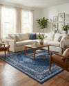 Dover Terrace Collection Area Rug - Marina (Navy Blue) Rectangle Navy Blue  lifestyle 4