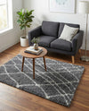 Cozy Haven Shag Collection Area Rug - Serenity (Pebble Gray) Rectangle Pebble Gray  lifestyle 7