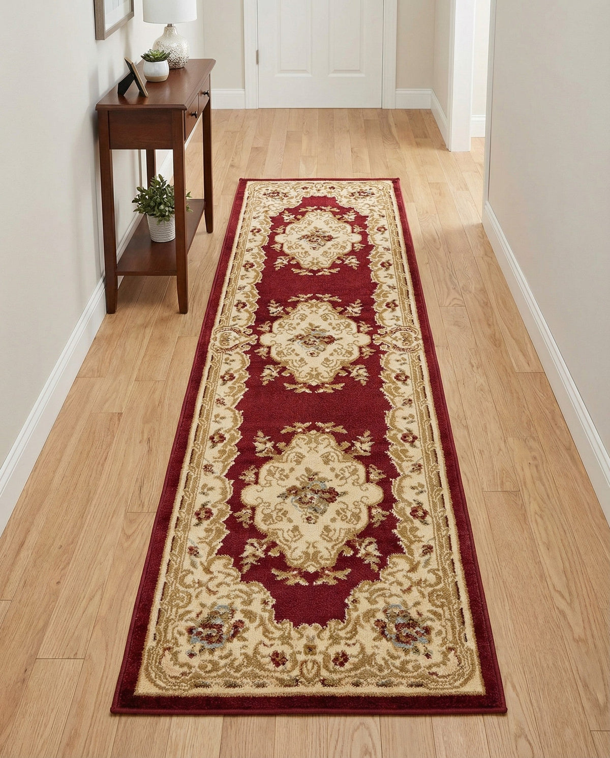 Versailles Elegance Collection Area Rug -  Vincennes Runner Red  lifestyle 87