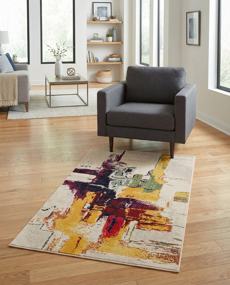 Marrakesh Elegance Collection Area Rug -  Riad Rectangle Beige  lifestyle 23