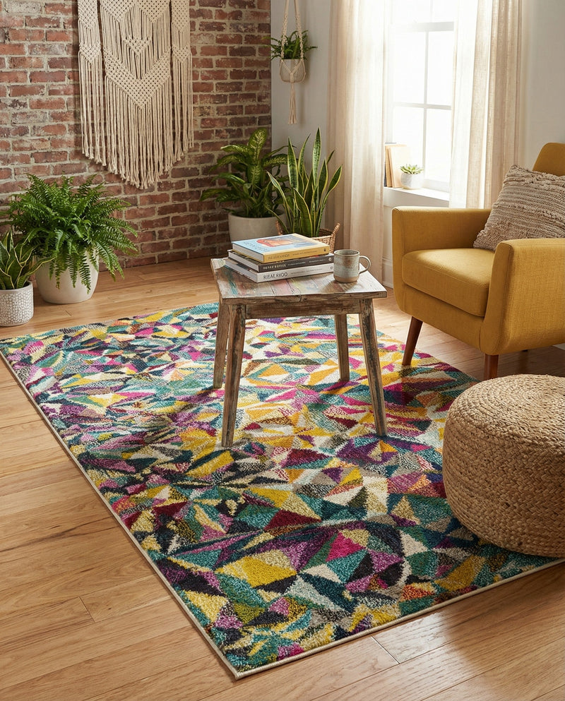 Marrakesh Elegance Collection Area Rug -  Toubkal Rectangle Multi  lifestyle 19