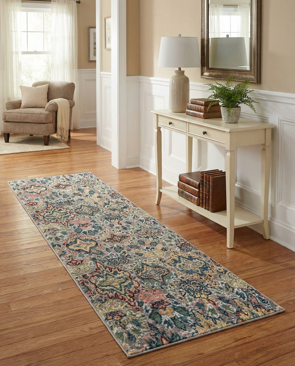 Savannah Elegance Collection Area Rug -  Forsyth Runner Multi  lifestyle 124