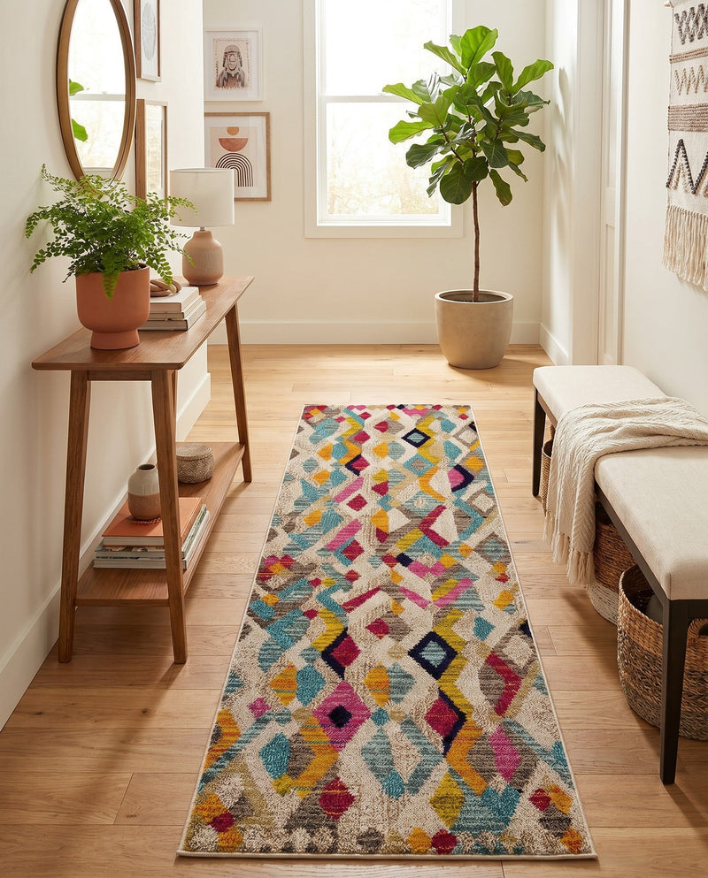 Sedona Vista Collection Area Rug -  Pricklypear Runner Multi  lifestyle 57