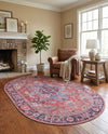 Zahara Oasis Collection Area Rug -  Essaouira Oval Rust Red  lifestyle 80