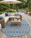 Urban Oasis Rugs Collection Area Rug -  Boulevard (Blue) Oval Blue  lifestyle 40