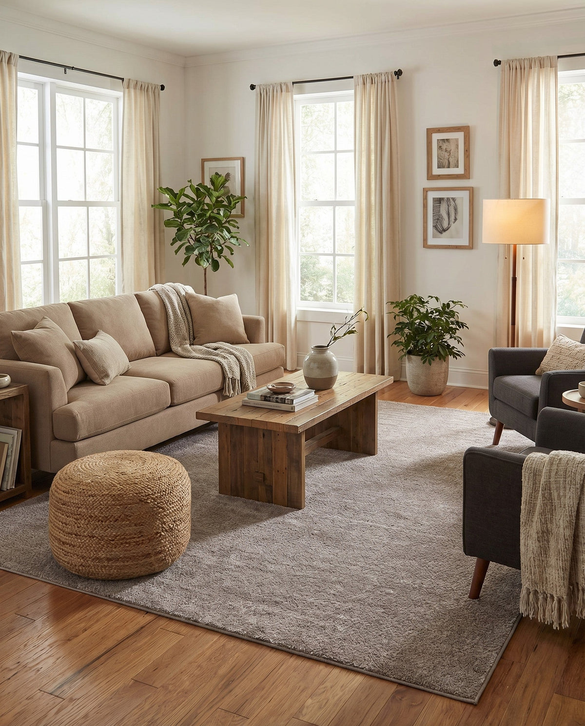 Sienna Collection Area Rug -  Verona Rectangle Cloud Gray  lifestyle 69