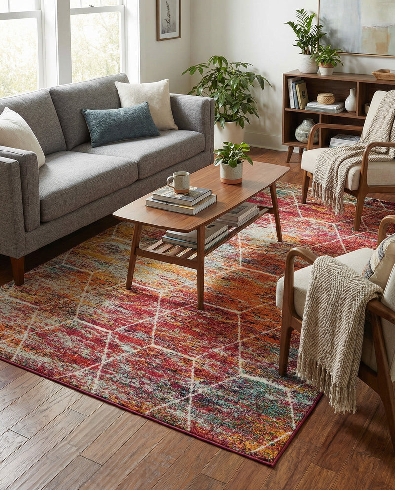 Trellis Mosaic Collection Area Rug - Arborville (Multi) Rectangle Multi  lifestyle 16