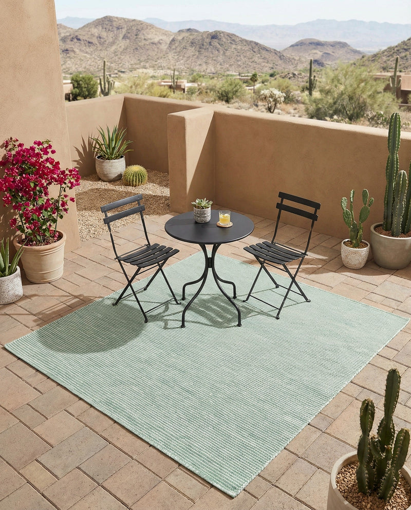 Jill Zarin Sedona Oasis Outdoor Collection Area Rug - Coconino (Palm Green) Square Palm Green  lifestyle 16