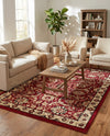 Tabriz Tapestry Collection Area Rug - Sahand (Red) Rectangle Red  lifestyle 4