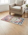 Parisian Elegance Collection Area Rug - Versailles (Pink Gray) Rectangle Pink Gray  lifestyle 30