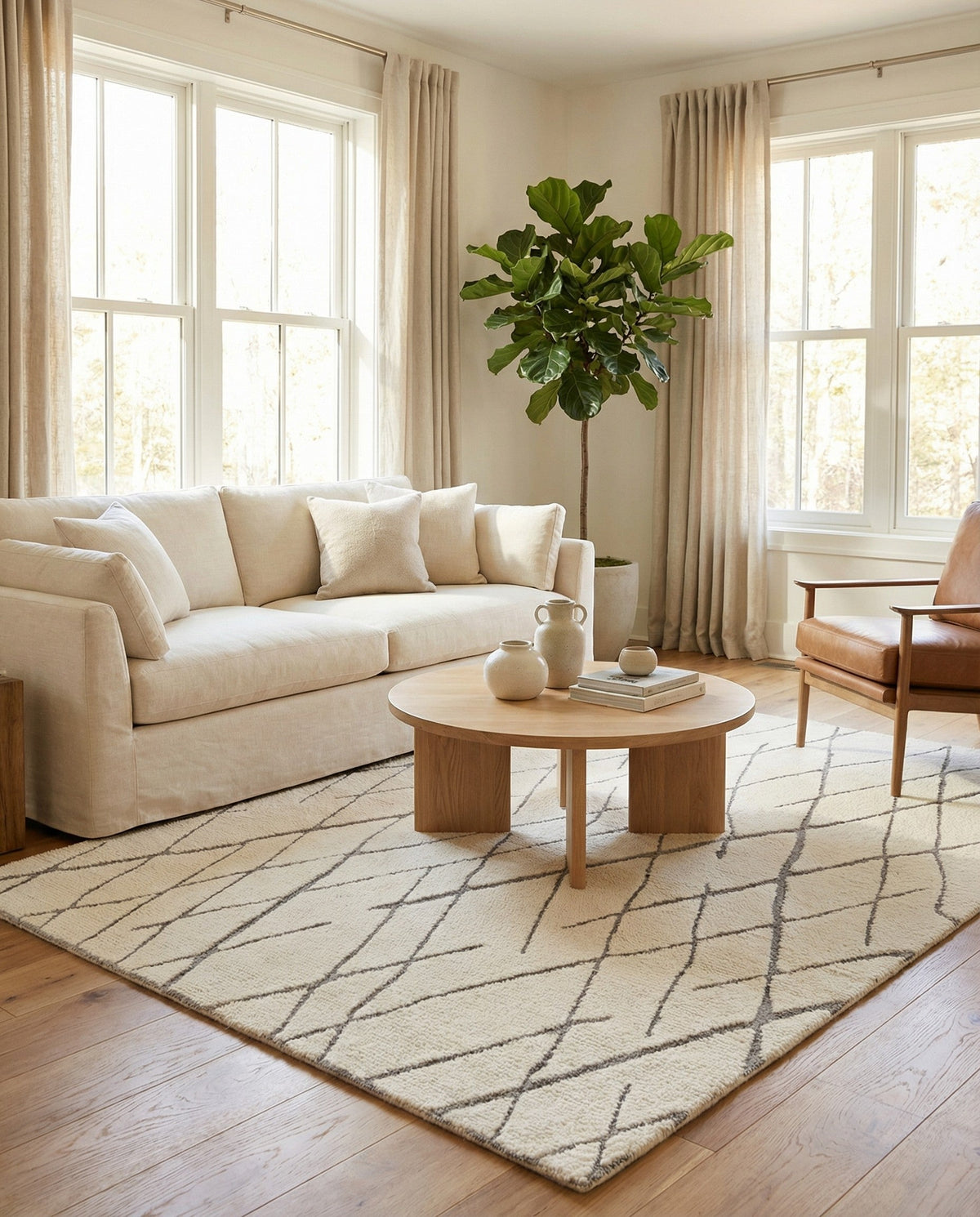 Sahara Berber Wool Collection Area Rug - Marrakesh Rectangle Pure Ivory  lifestyle 30