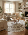 Georgetown Rugs Collection Area Rug - Dupont (White) Round White  lifestyle 47