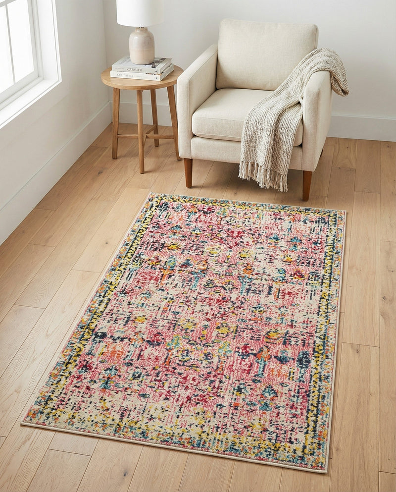 Sierra Collection Area Rug -  Shasta Rectangle Pink  lifestyle 10